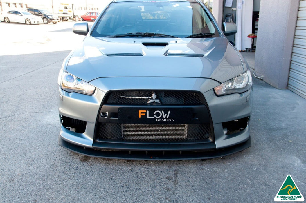 Lancer Evolution X Front Lip Splitter V1-Flow Designs