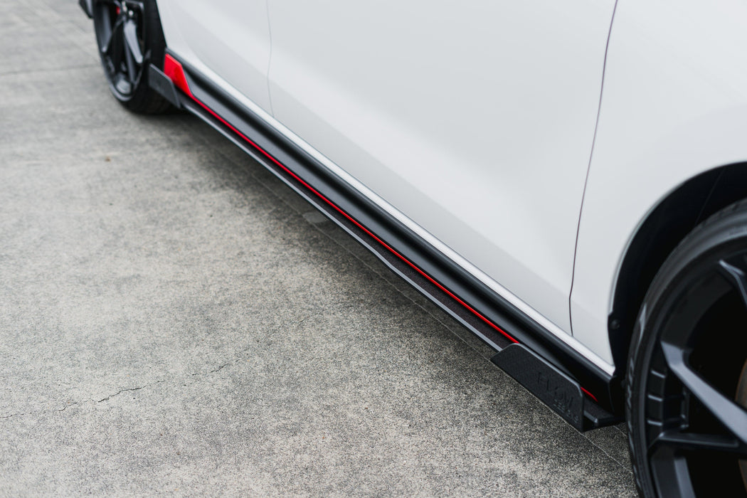 i30N Hatch PDE V6 FL2 2025 Side Skirt Splitters (Pair)-Flow Designs