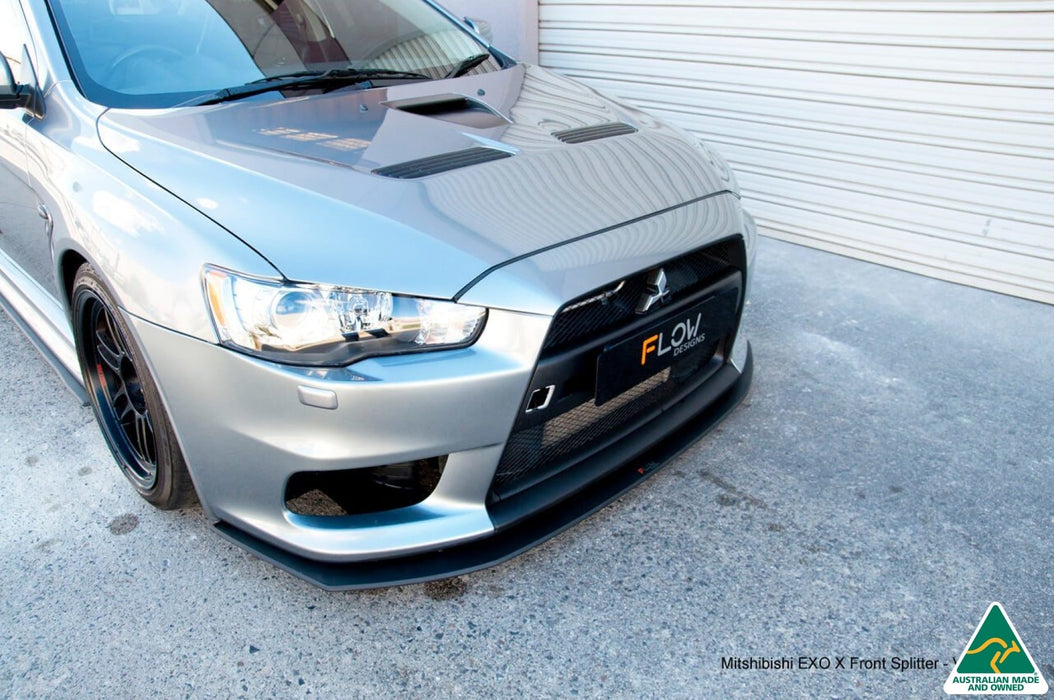 Lancer Evolution X Front Lip Splitter V1-Flow Designs