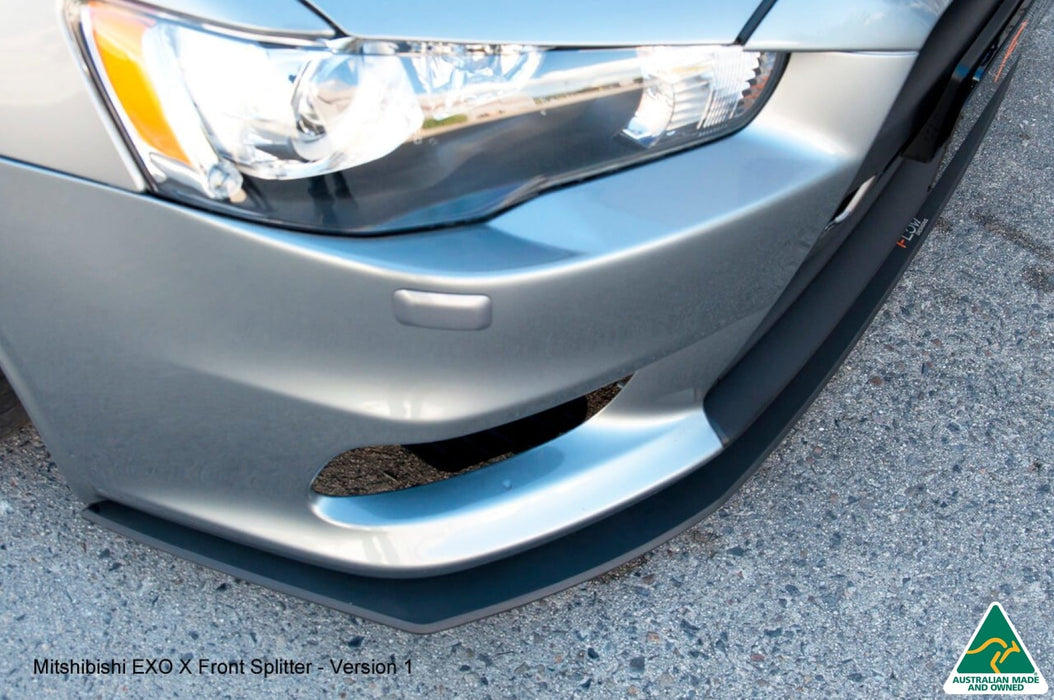 Lancer Evolution X Front Lip Splitter V1-Flow Designs