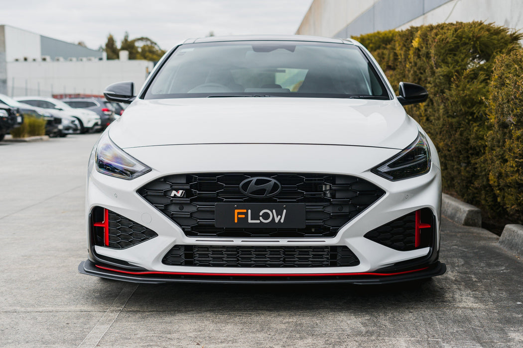 i30N Hatch PDE V6 FL2 2025 Front Lip Splitter Extensions (Pair)-Flow Designs