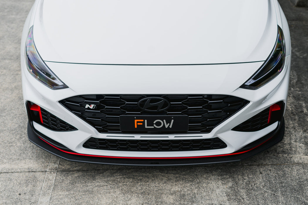 i30N Hatch PDE V6 FL2 2025 Front Lip Splitter & Reinforcement Brackets-Flow Designs