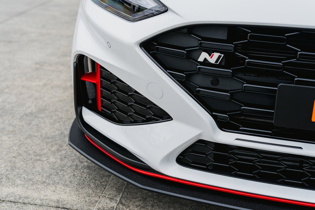 i30N Hatch PDE V6 FL2 2025 Front Lip Splitter & Reinforcement Brackets-Flow Designs