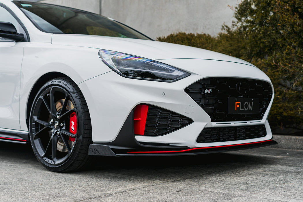 i30N Hatch PDE V6 FL2 2025 Front Lip Splitter Winglets (Pair)-Flow Designs