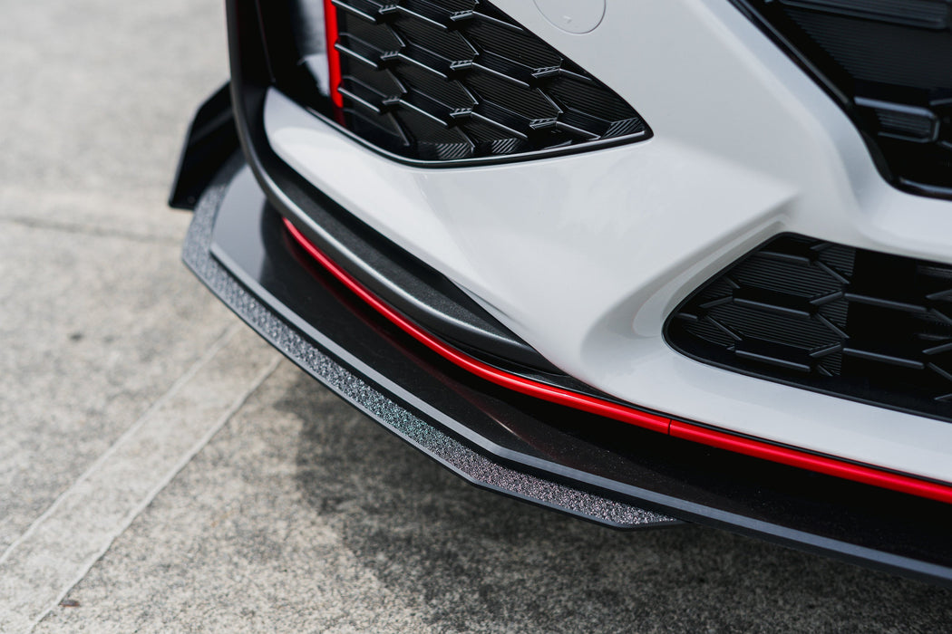 i30N Hatch PDE V6 FL2 2025 Front Lip Splitter & Reinforcement Brackets-Flow Designs