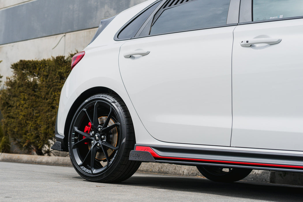 i30N Hatch PDE V6 FL2 2025 Side Skirt Splitters (Pair)-Flow Designs
