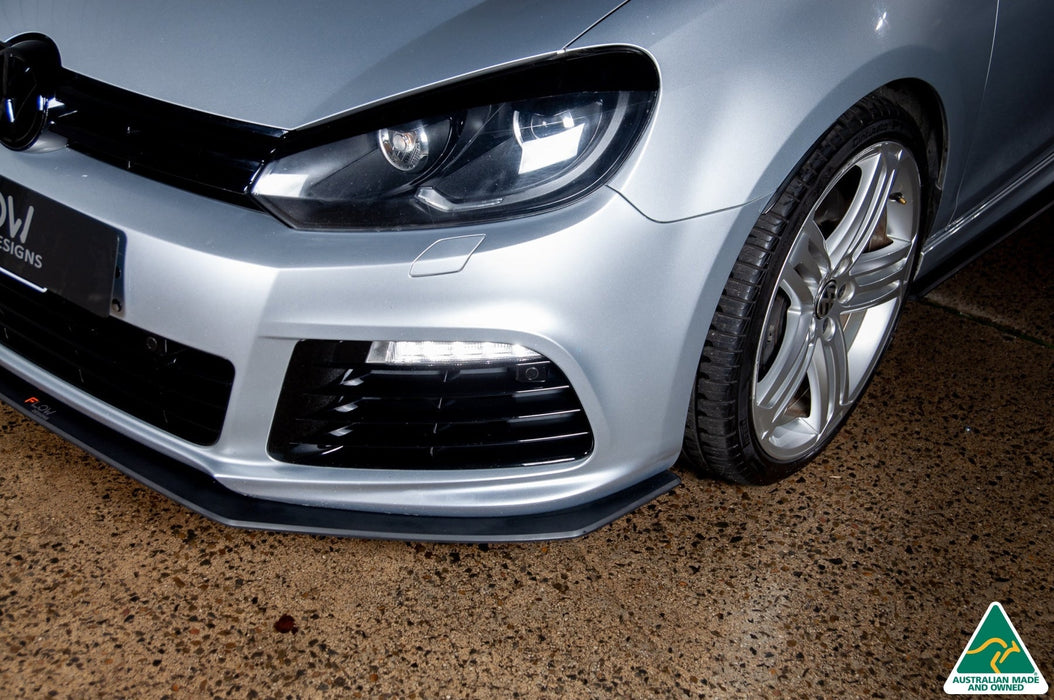 MK6 Golf R Front Lip Splitter Extensions (Pair)-Flow Designs