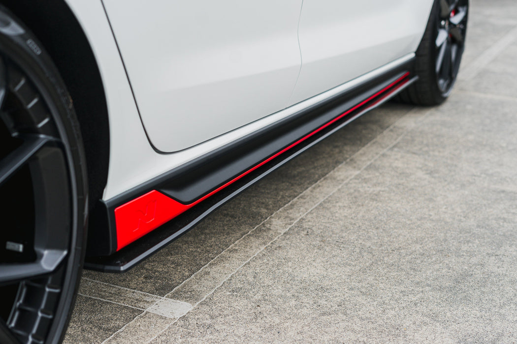i30N Hatch PDE V6 FL2 2025 Side Skirt Splitters (Pair)-Flow Designs