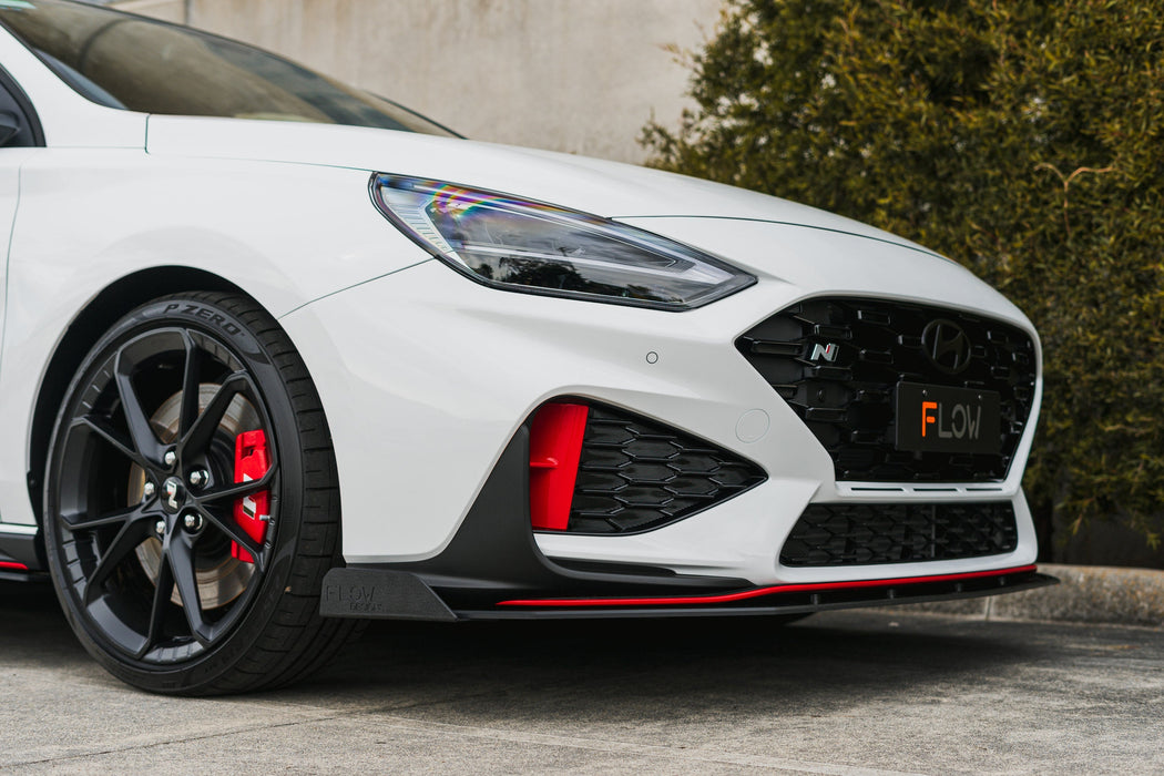 i30N Hatch PDE V6 FL2 2025 Front Lip Splitter Winglets (Pair)-Flow Designs