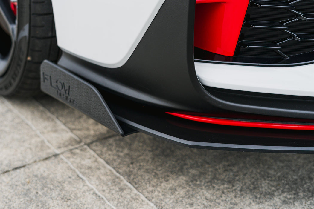 i30N Hatch PDE V6 FL2 2025 Front Lip Splitter Winglets (Pair)-Flow Designs