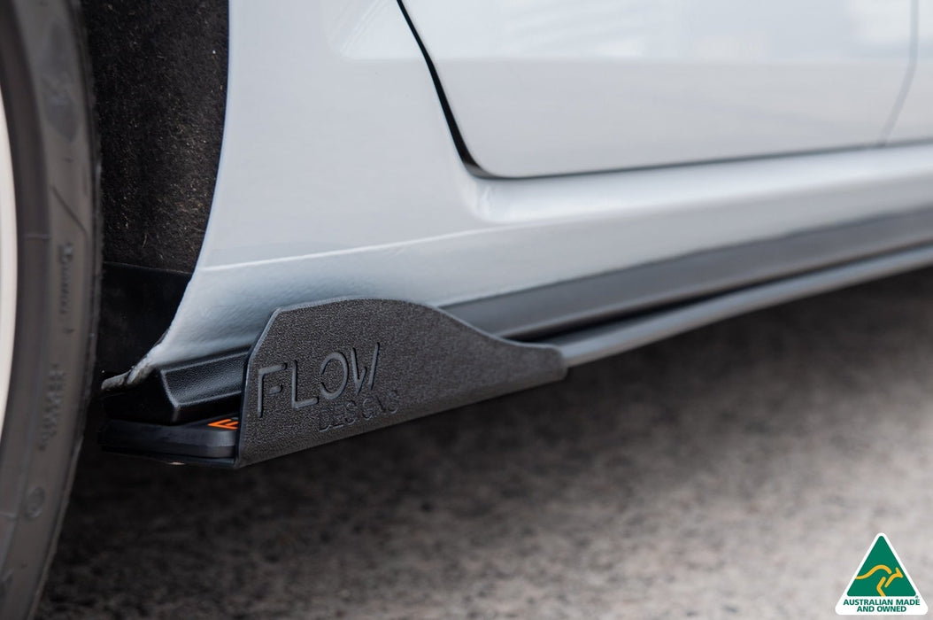 MK7.5 Golf GTI Side Skirt Splitter Winglets (Pair)(Clearance-old design-no finish selection)-Flow Designs