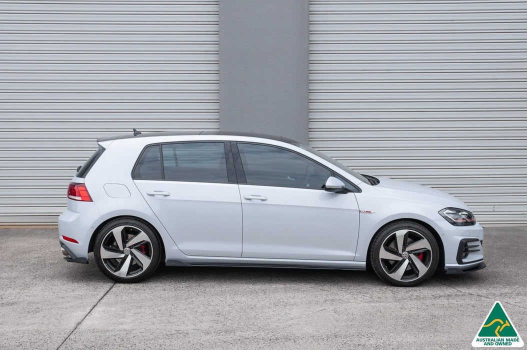 MK7.5 Golf GTI Side Skirt Splitter Winglets (Pair)(Clearance-old design-no finish selection)-Flow Designs