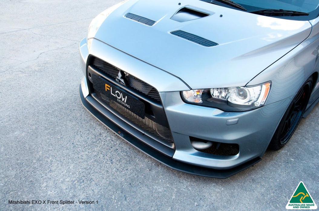 Lancer Evolution X Front Lip Splitter V1-Flow Designs