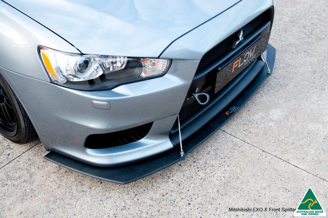 Lancer Evolution X Front Lip Splitter V2-Flow Designs