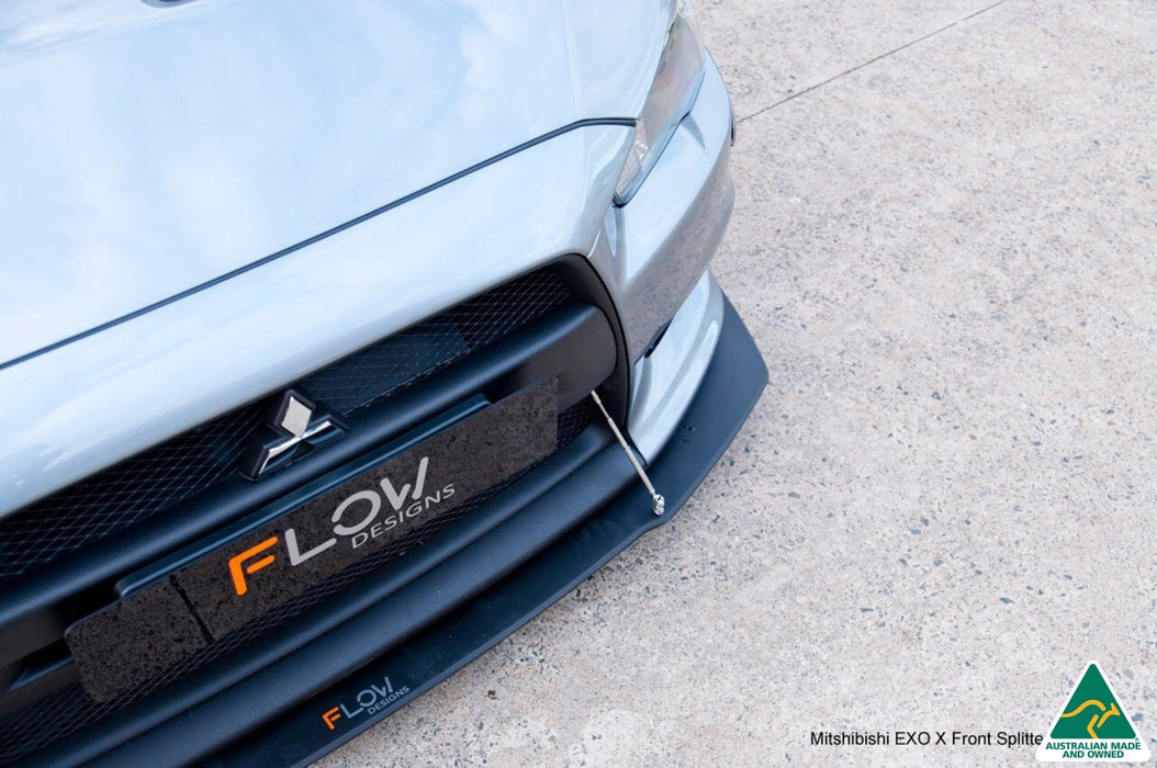 Lancer Evolution X Front Lip Splitter V2-Flow Designs