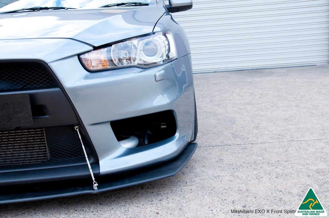 Lancer Evolution X Front Lip Splitter V2-Flow Designs