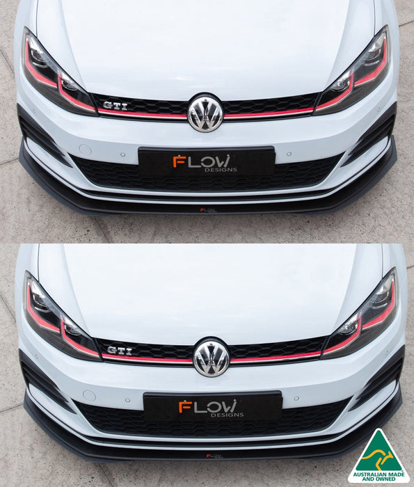 MK7.5 Golf GTI Front Lip Splitter Extensions (Pair)-Flow Designs