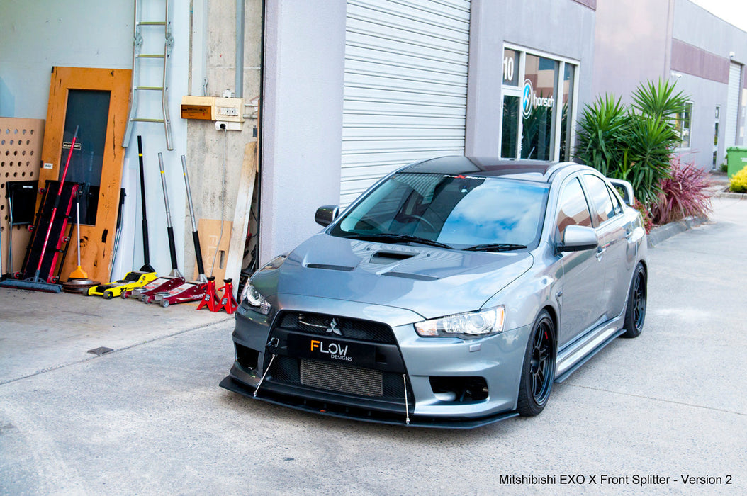 Lancer Evolution X Full Lip Splitter Set-Flow Designs