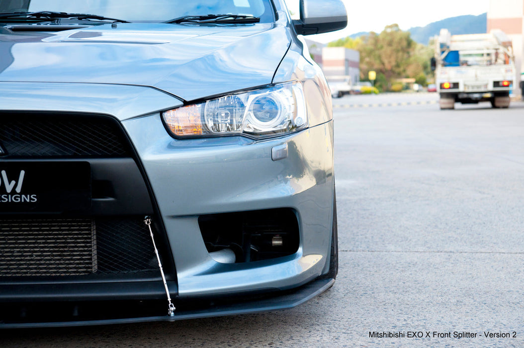 Lancer Evolution X Full Lip Splitter Set-Flow Designs