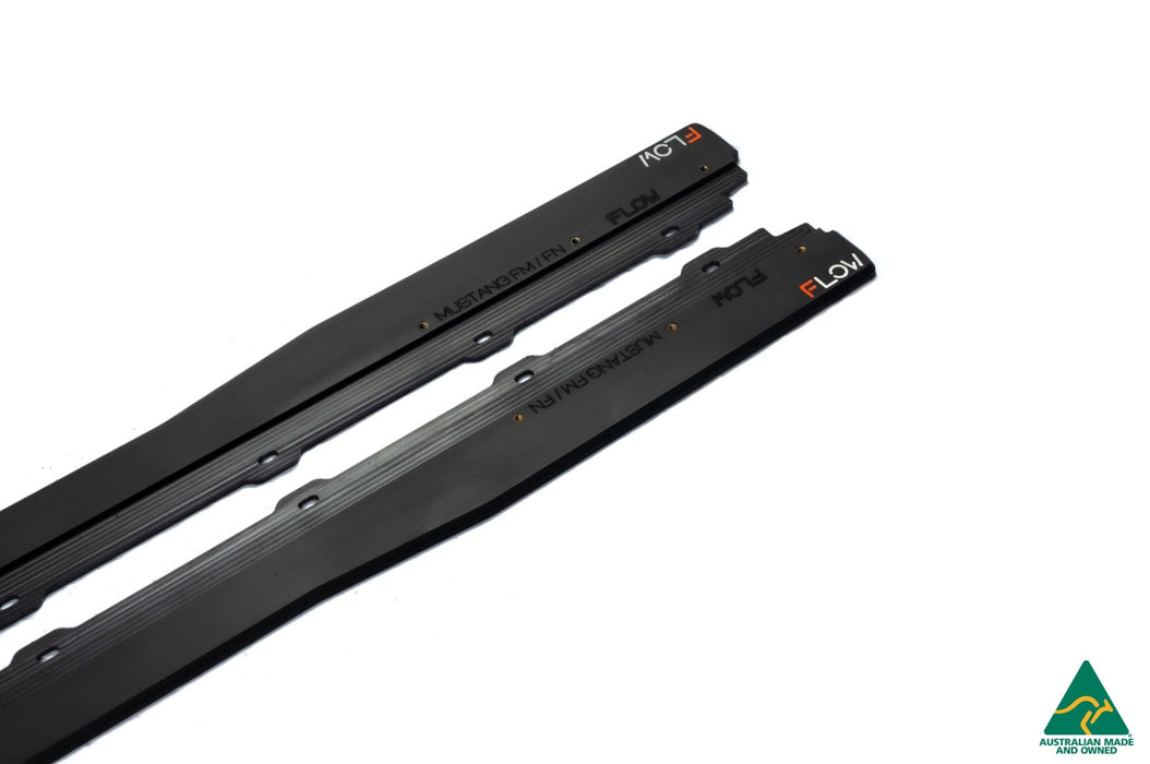 GT Mustang S550 FN Side Skirt Splitters (Pair)-Flow Designs