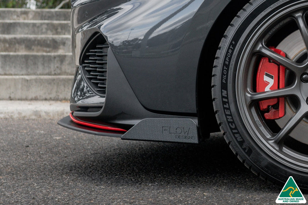 i30N Fastback PD FL 2022+ Front Lip Splitter Winglets (Pair)-Flow Designs