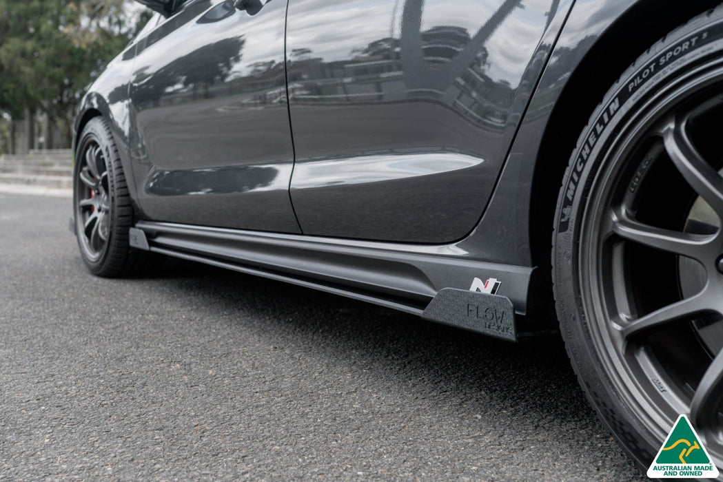 i30N Fastback PD FL 2022+ Side Skirt Splitters (Pair)-Flow Designs