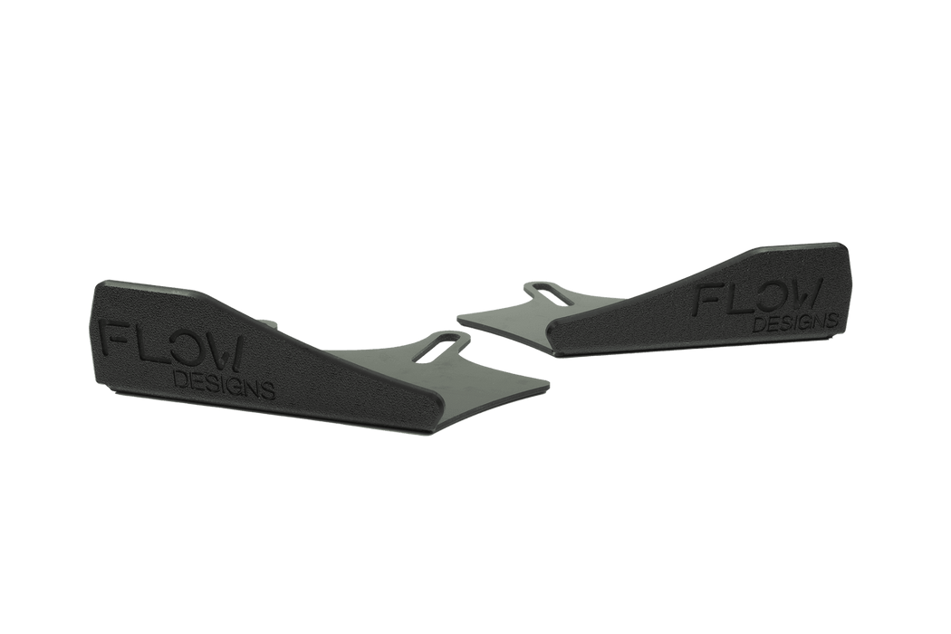 RS3 8V Sedan Facelift Front Lip Splitter Winglets (Pair)-Flow Designs