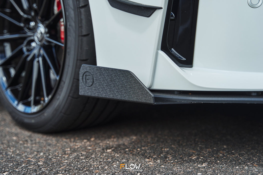 Corolla GR Chassis Mounted Front Lip Splitter (TEXTURED)-Flow Designs