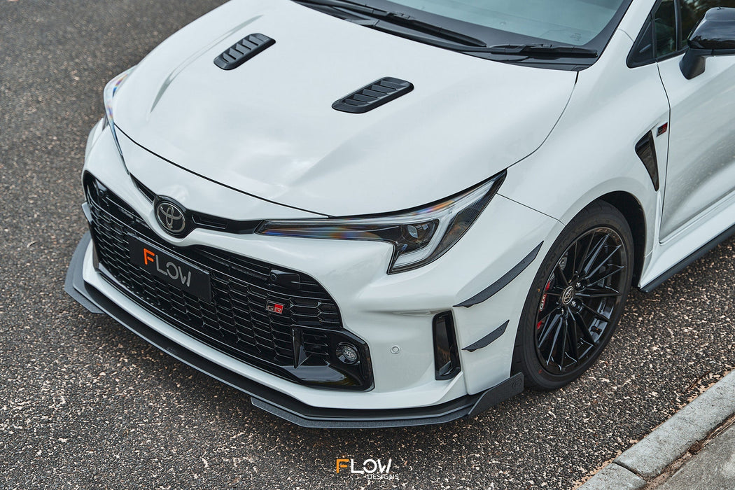 Corolla GR Chassis Mounted Front Lip Splitter (GLOSS)-Flow Designs