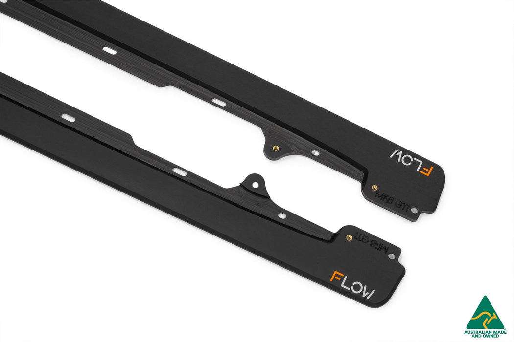 MK6 Golf GTI Side Skirt Splitters V3 (Pair)(Clearance-old design-no finish selection)-Flow Designs