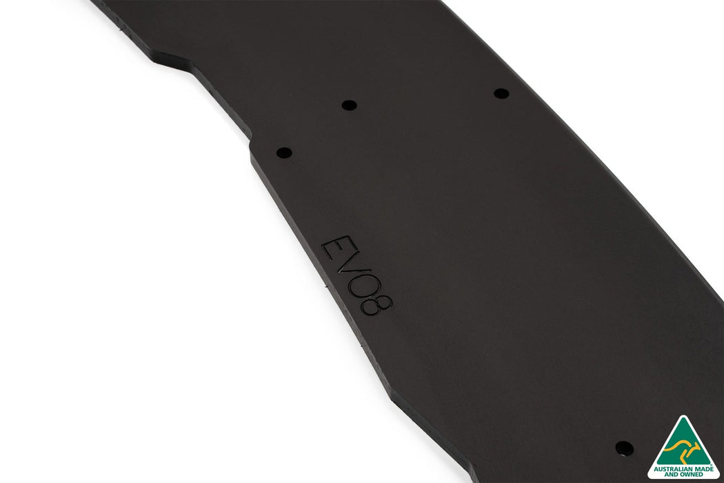 Lancer Evolution VIII Front Lip Splitter With Support Rods-Flow Designs