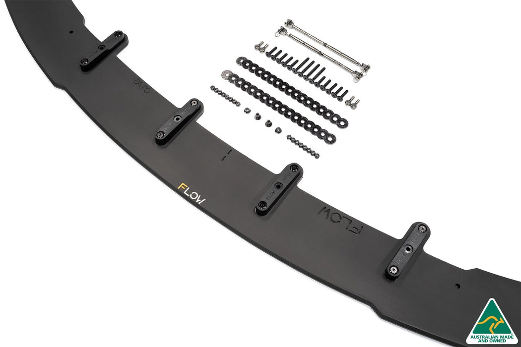 Lancer Ralliart CJ Front Splitter V2.5 With Support Rods-Flow Designs