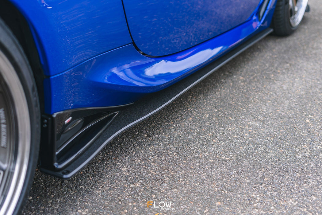 ZD8 BRZ STI Side Skirt Splitters (TEXTURED: Pair)-Flow Designs