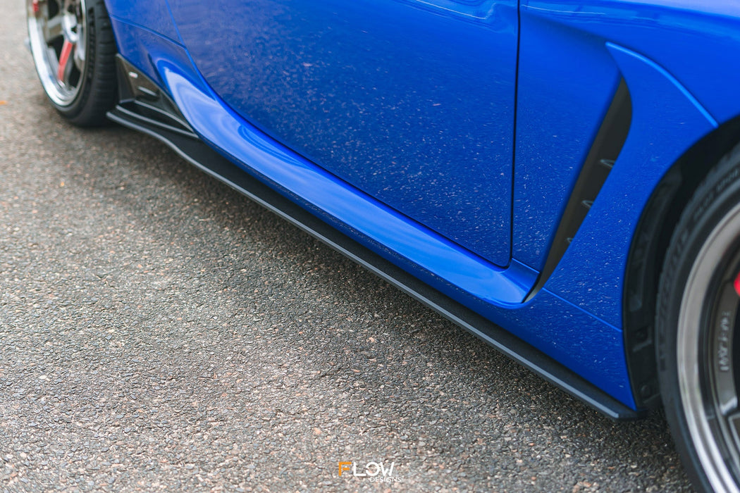 ZD8 BRZ STI Side Skirt Splitters (TEXTURED: Pair)-Flow Designs