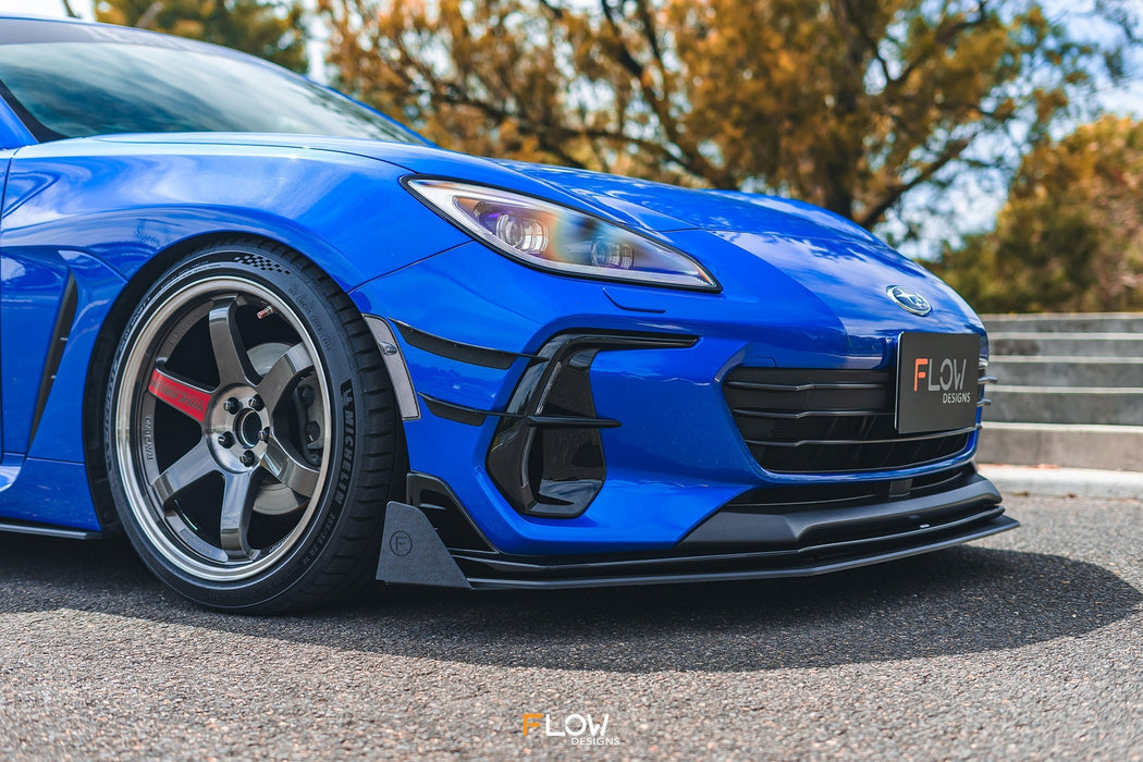 ZD8 BRZ STI Front Lip Splitter (TEXTURED)-Flow Designs