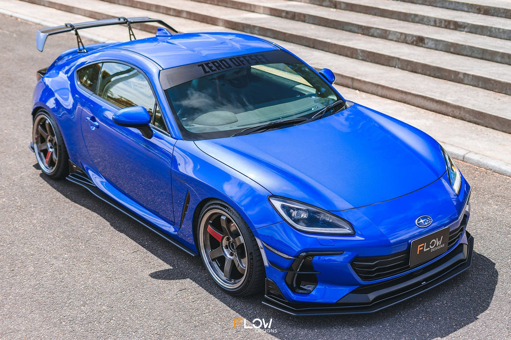 ZD8 BRZ STI Side Skirt Splitters (TEXTURED: Pair)-Flow Designs