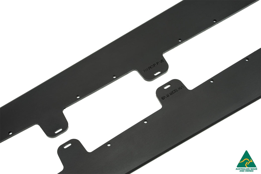 Scirocco R FL V3 Side Skirt Splitters (Pair)-Flow Designs