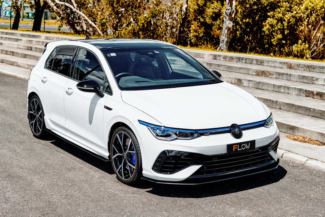 MK8 Golf R Chassis Mounted Front Lip Splitter-Flow Designs