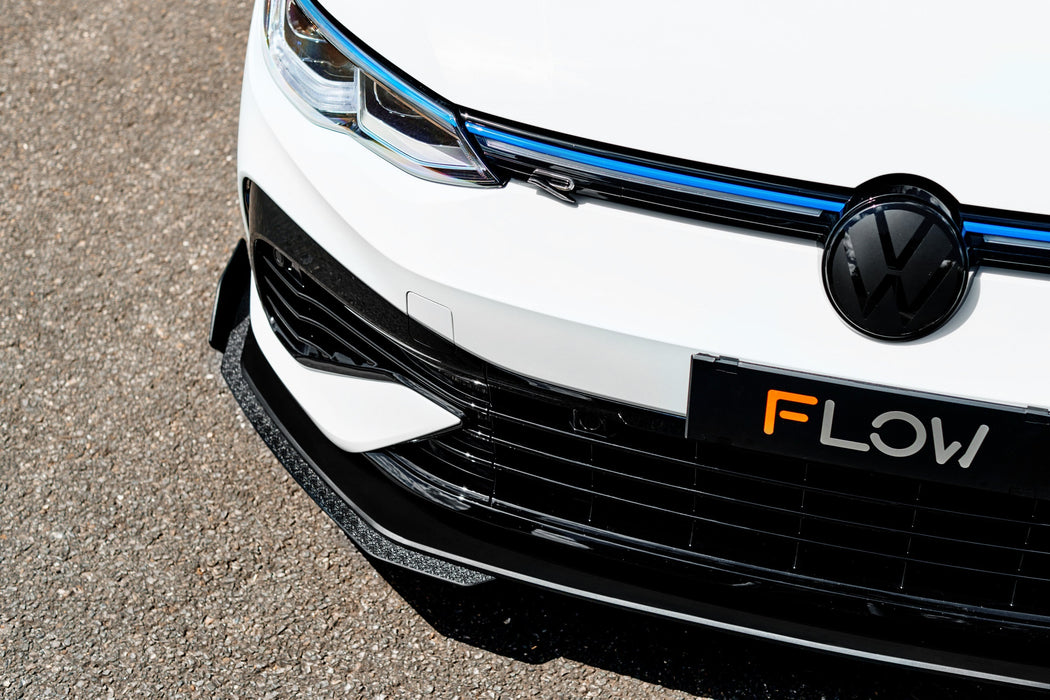 MK8 Golf R Chassis Mounted Front Lip Splitter-Flow Designs