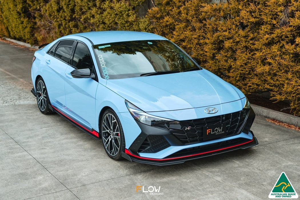 CN7 Elantra N Sedan 2021 Front Lip Splitter Extensions (Pair)-Flow Designs
