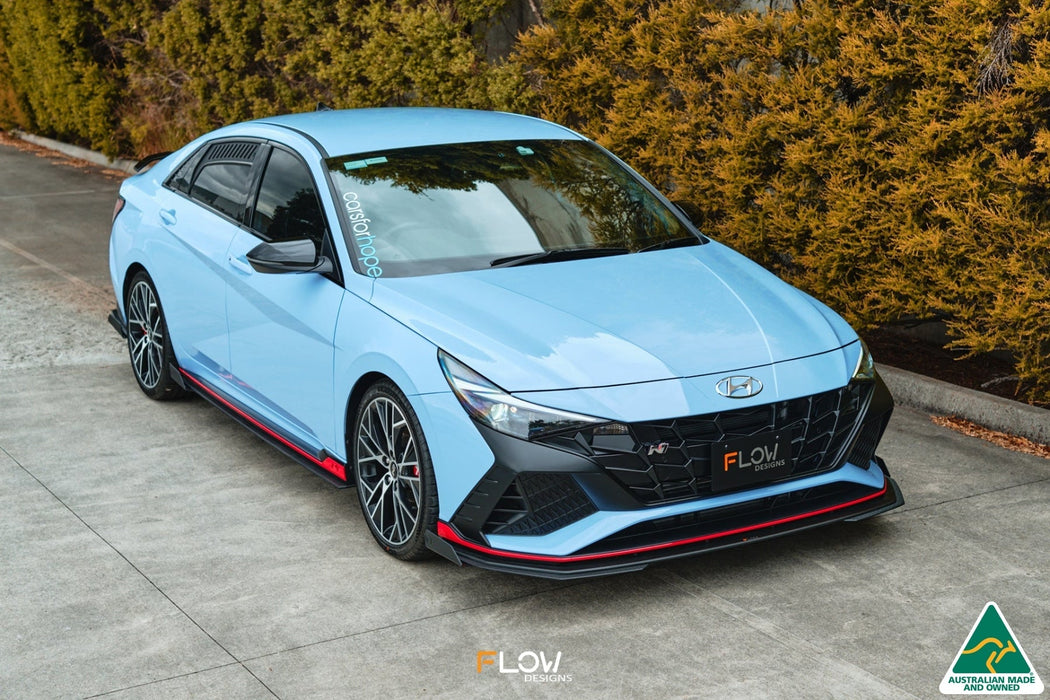 CN7 i30N Sedan 2021-2023 Front Lip Splitter Extensions (Pair)-Flow Designs