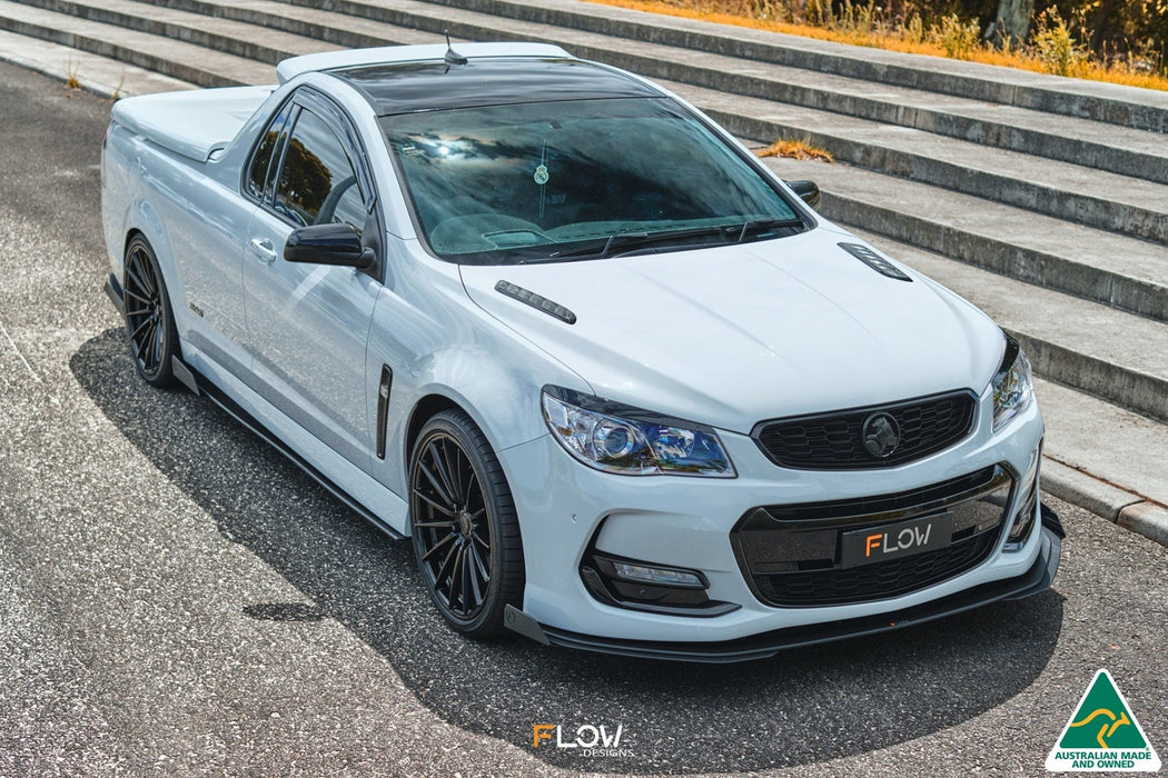 VF Commodore S2 Ute Front Lip Splitter Extensions (Pair)-Flow Designs