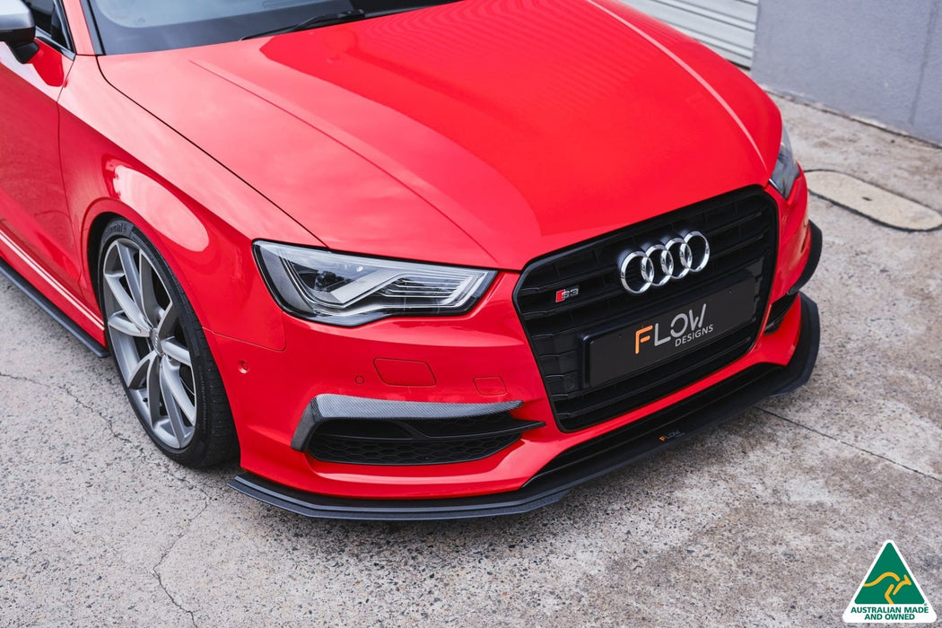 S3 8V Sedan Pre-Facelift Front Lip Splitter Extensions (Pair)-Flow Designs