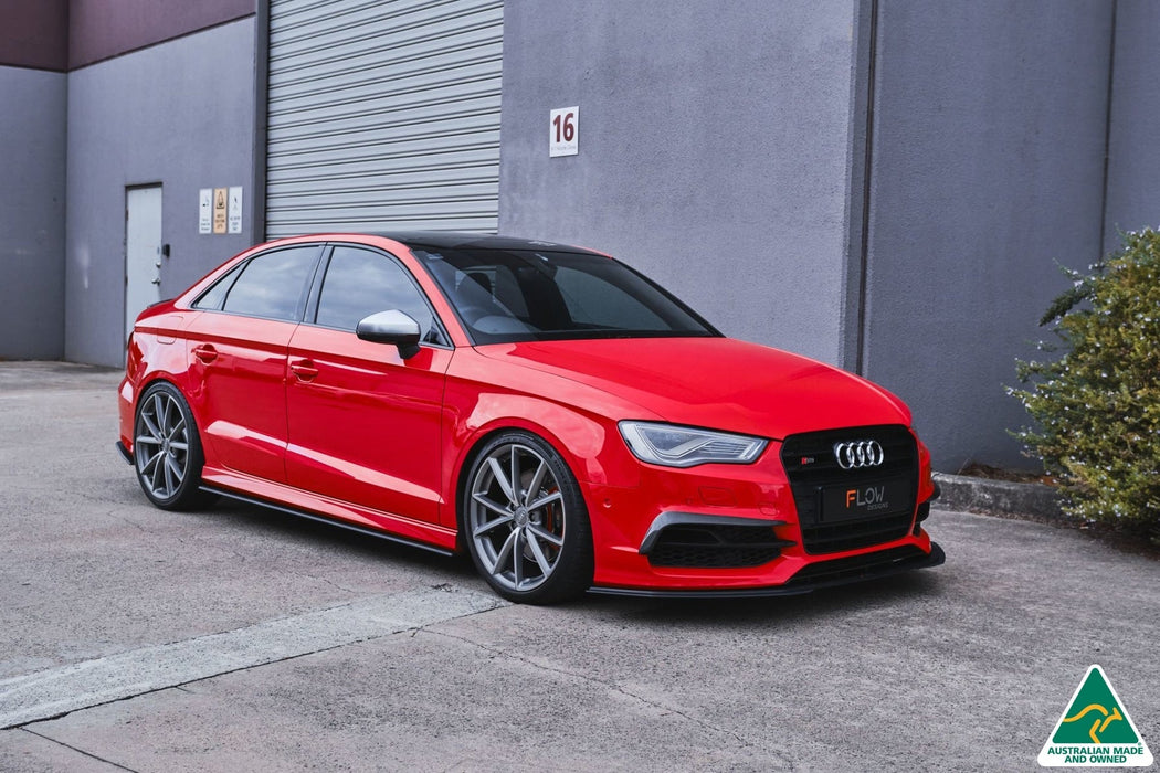 S3 8V Sedan Pre-Facelift Front Lip Splitter Extensions (Pair)-Flow Designs