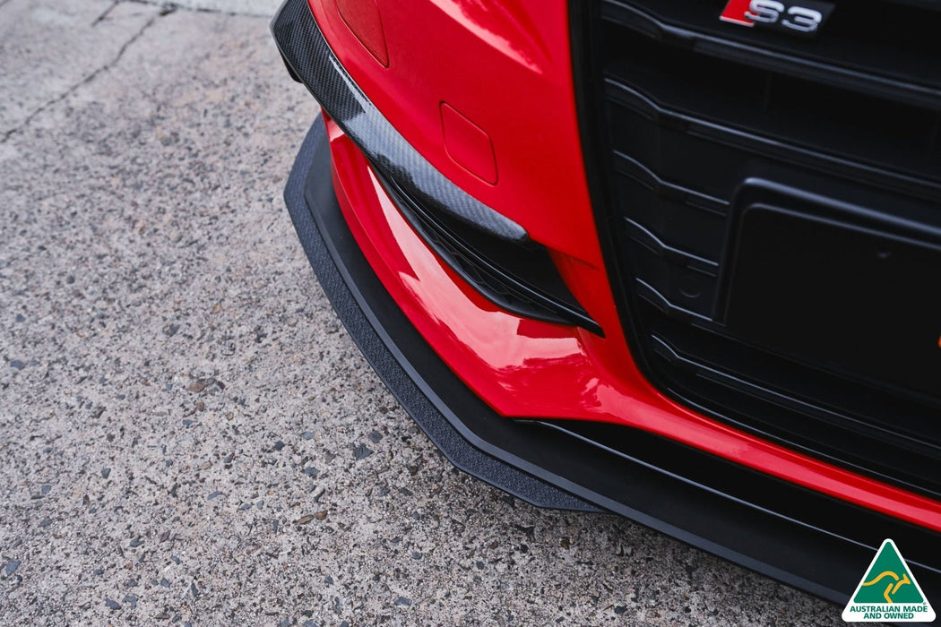 S3 8V Sedan Pre-Facelift Front Lip Splitter Extensions (Pair)-Flow Designs