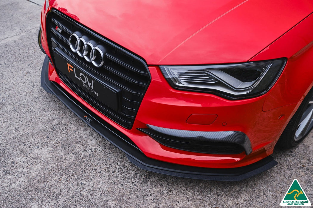 S3 8V Sedan Pre-Facelift Front Lip Splitter Extensions (Pair)-Flow Designs
