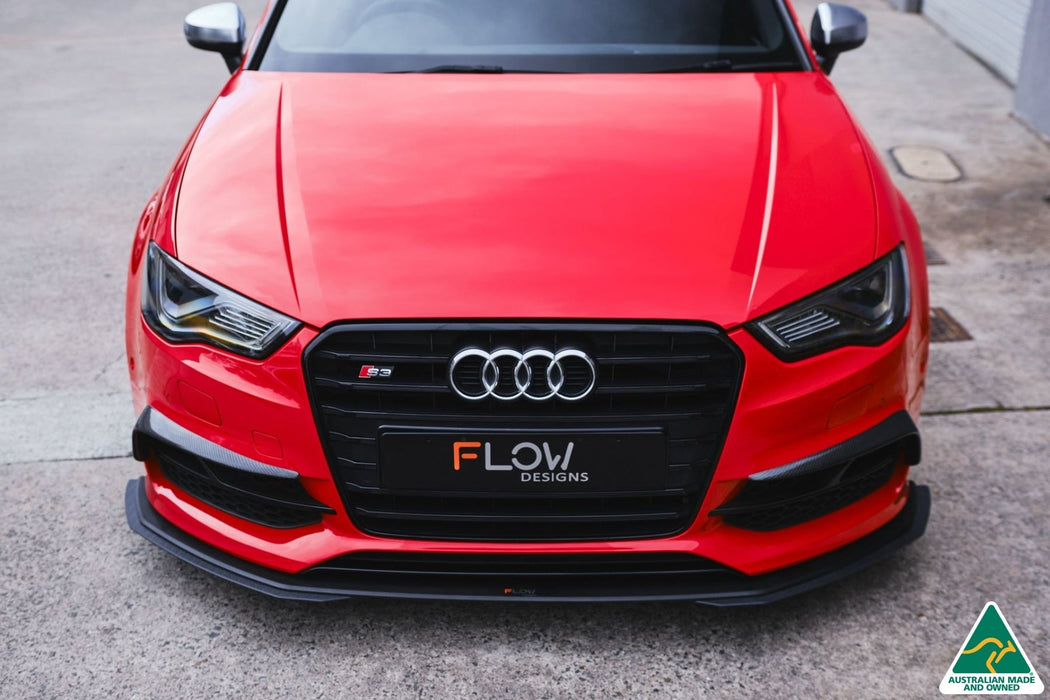S3 8V Sedan Pre-Facelift Front Lip Splitter Extensions (Pair)-Flow Designs