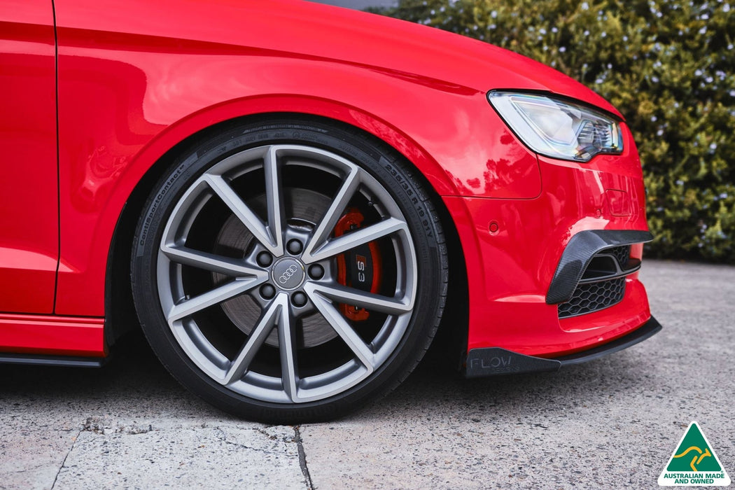 S3 8V Sedan Pre-Facelift Front Lip Splitter Winglets (Pair)-Flow Designs