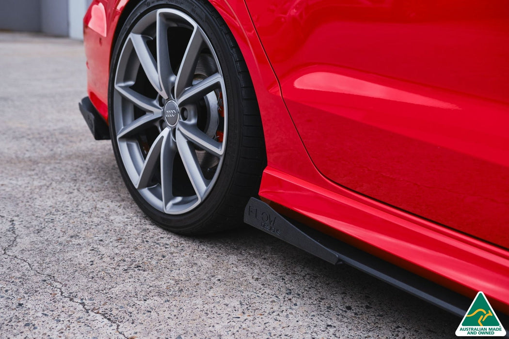 S3 8V Sedan Pre-Facelift Side Skirt Splitter Winglets (Pair)-Flow Designs