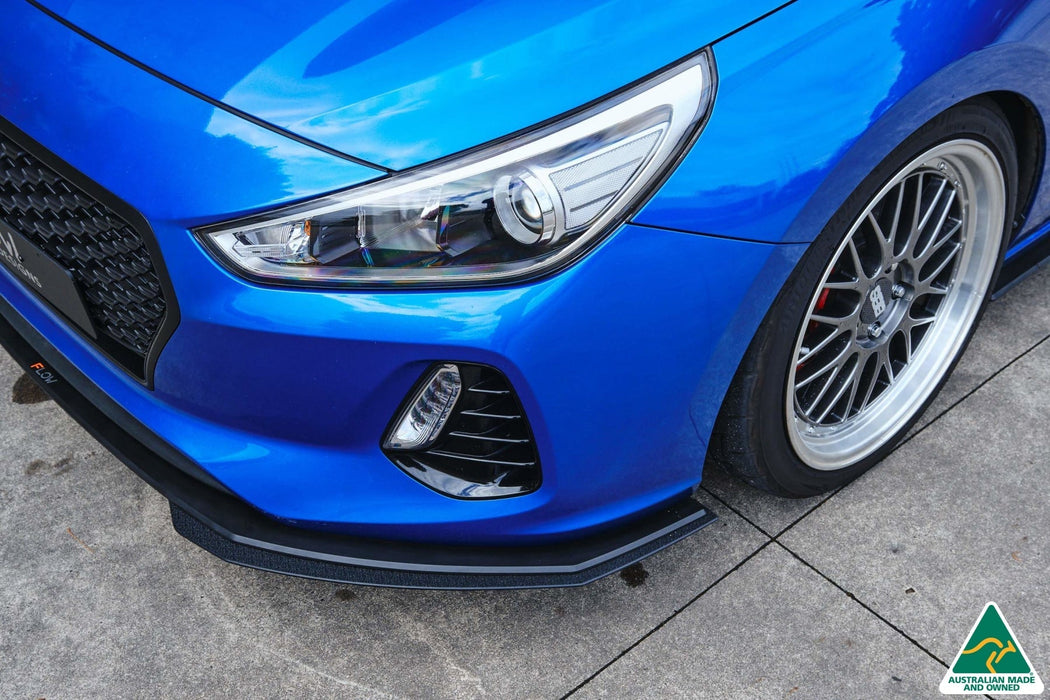i30 SR Hatch (2017-2018) Front Lip Splitter & Mounting Brace-Flow Designs